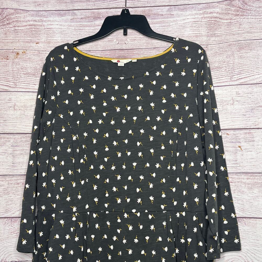 Boden Women's Penny 100% Cotton Knit Ditzy Floral Pocket Dress Size 16 - Picture 6 of 12